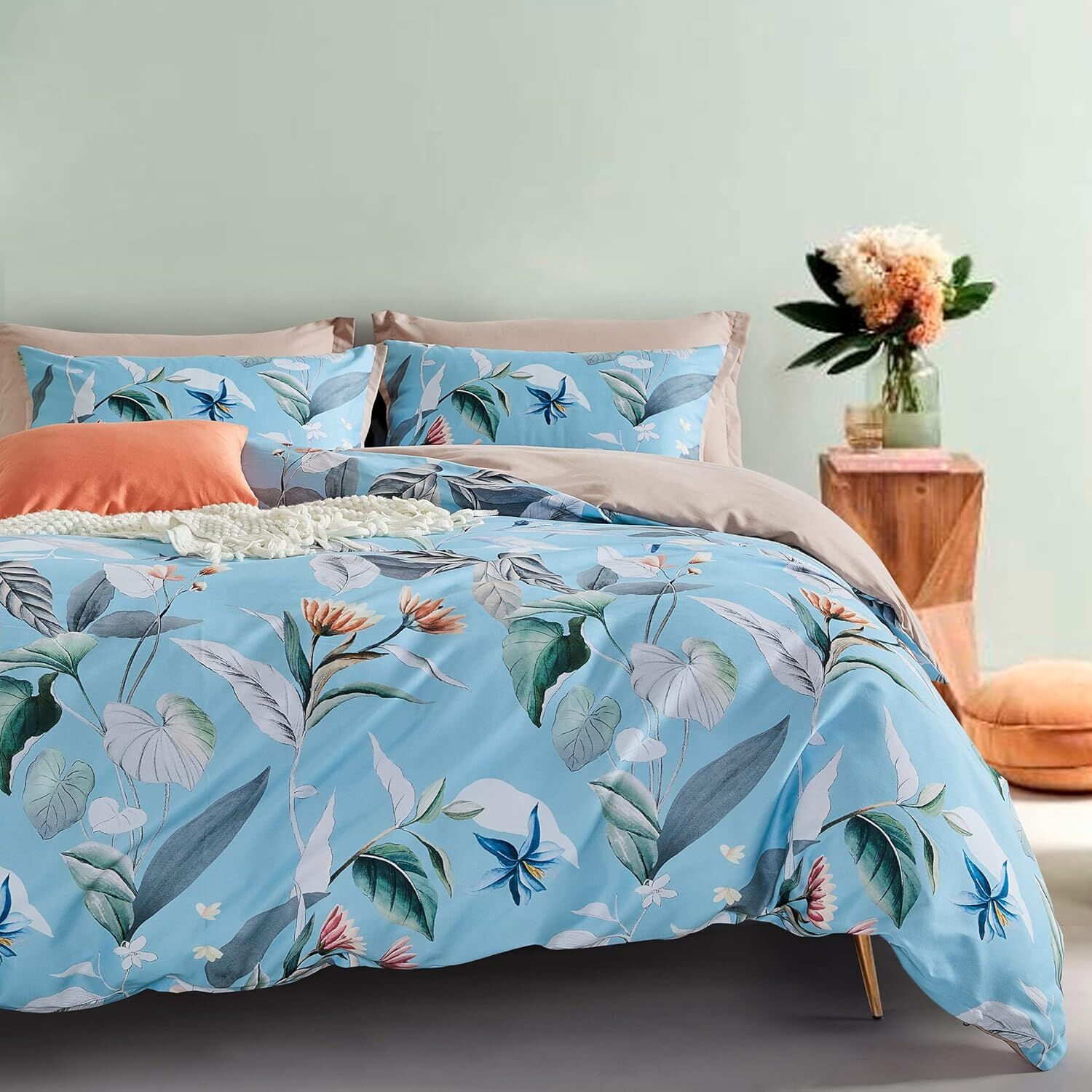 Botanical Sarah Microfibre Quilt Cover Set-queen size Price