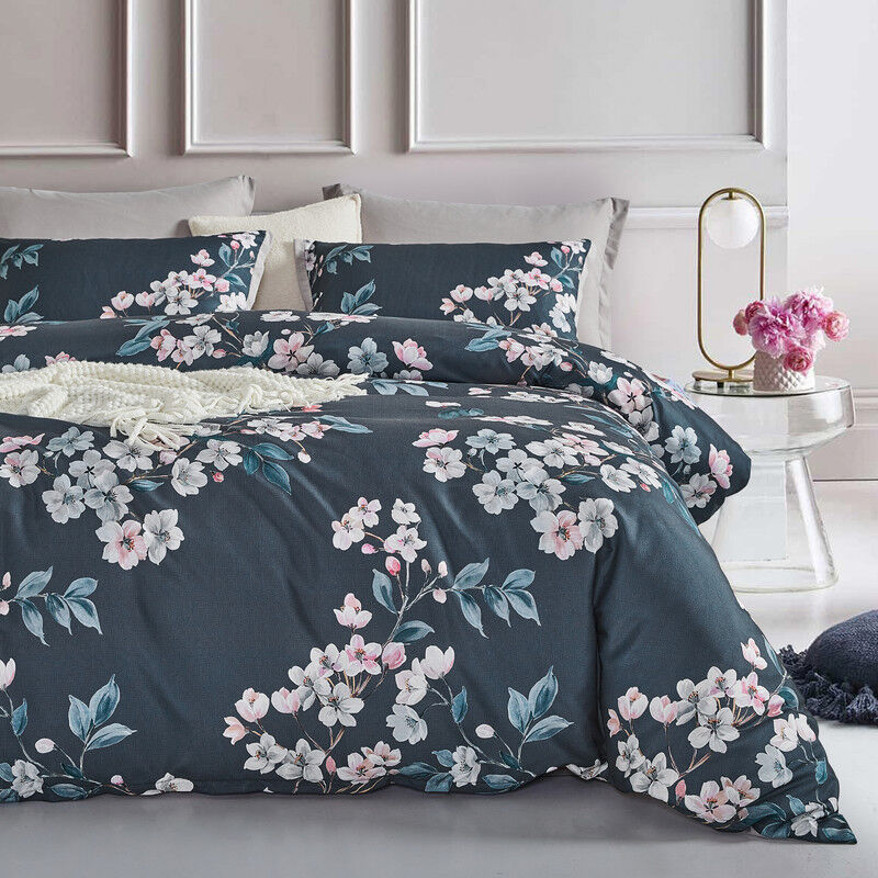 Botanical Hazel Microfibre Quilt Cover Set-super king size Price