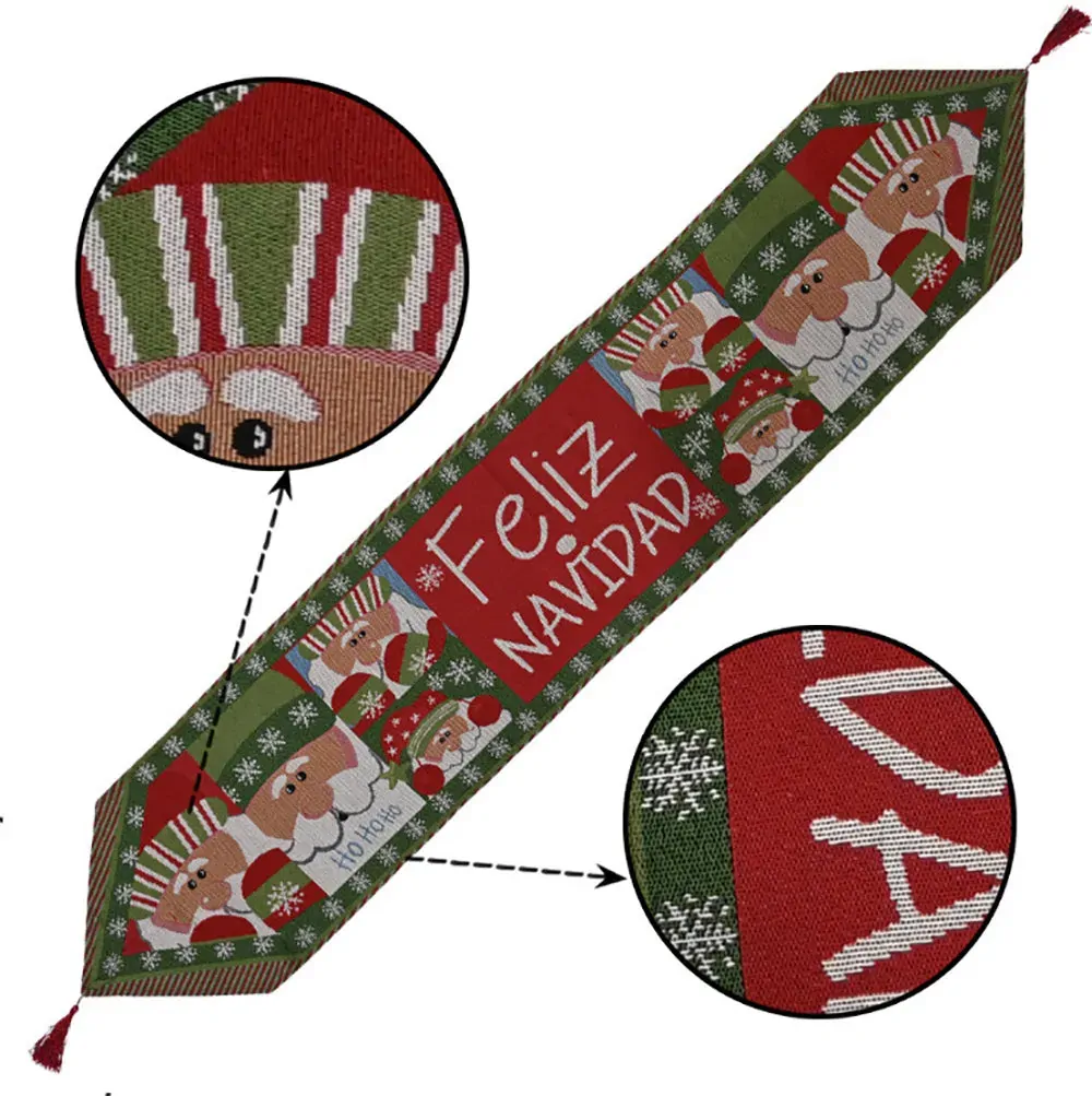 Christmas Table Runner thickened knitted Dining Tablecloth Xmas Party Decor(Tree) Price