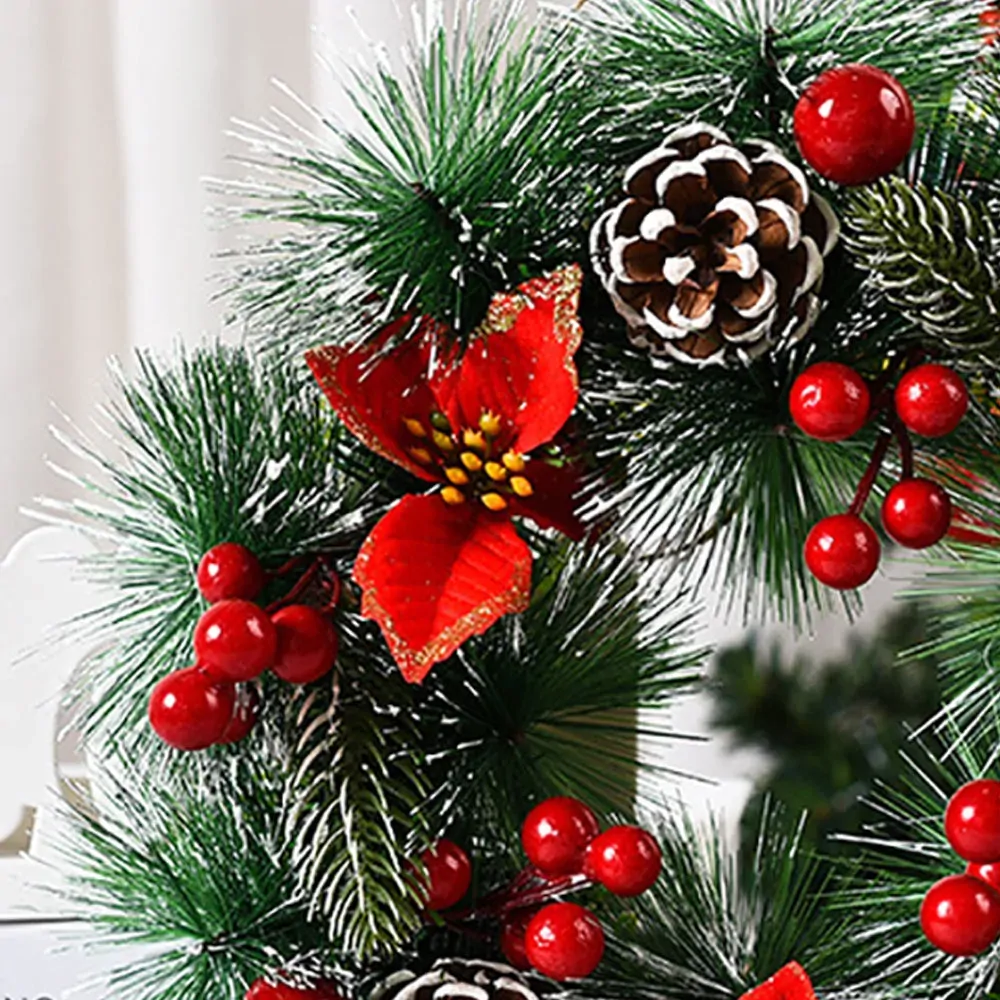 Christmas Wreath Door Garland Decoration Front Door Hanging Flowers Tree Decor(H1-3) Price