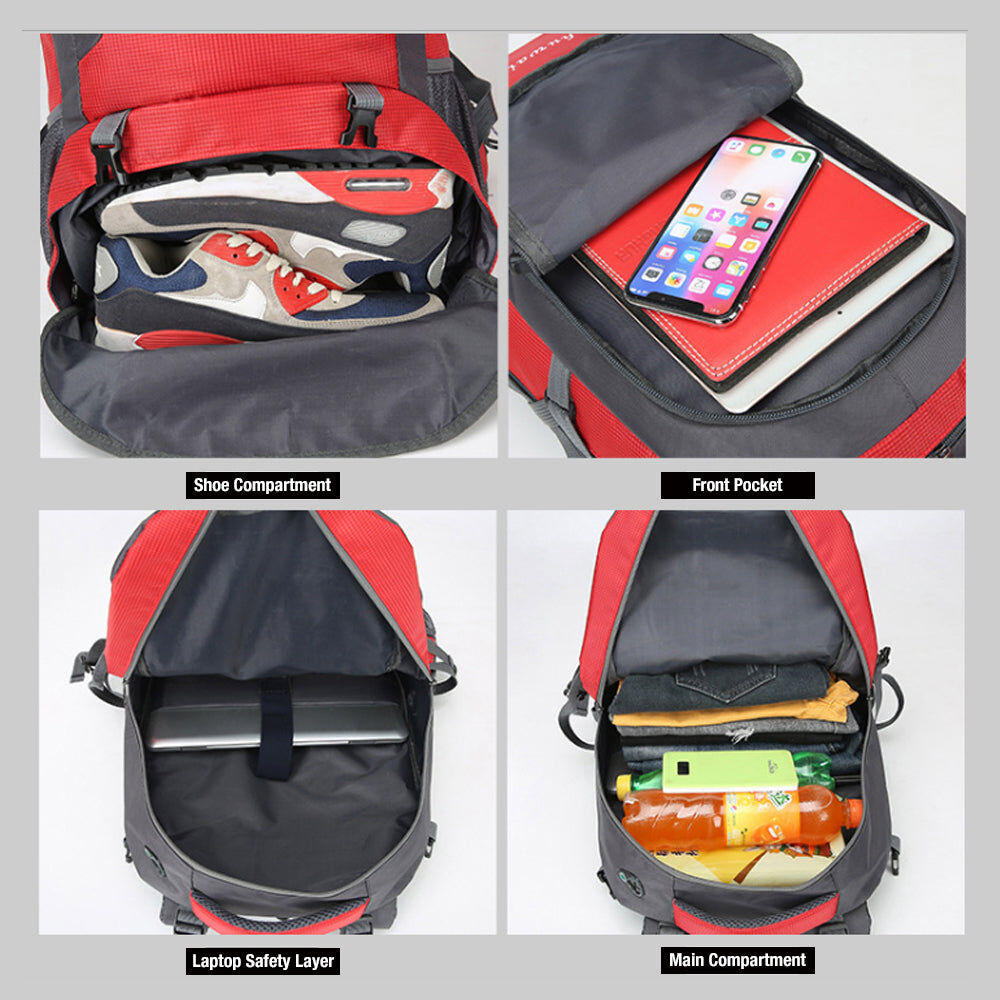 40L Waterproof Outdoor Hiking Backpack Camping Outdoor Trekking Bag(Black) Price