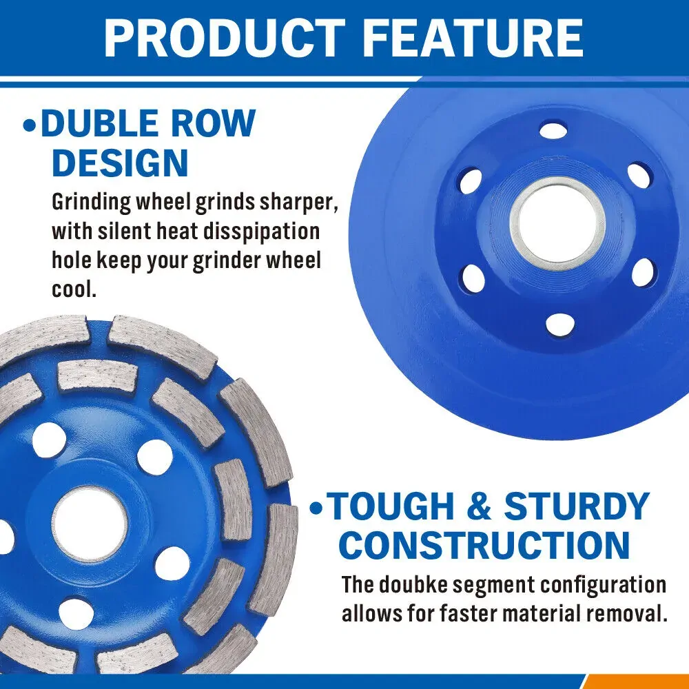 4.5inch Diamond Segment Grinding Concrete Cup Wheel Disc Granite Stone 115mm Price