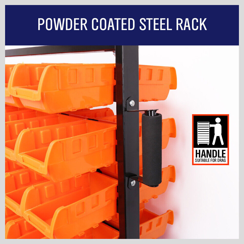 92-Piece Bin Mobile Garage Storage Bin Rack Heavy-Duty Tool Organizer with Swivel Wheels Price