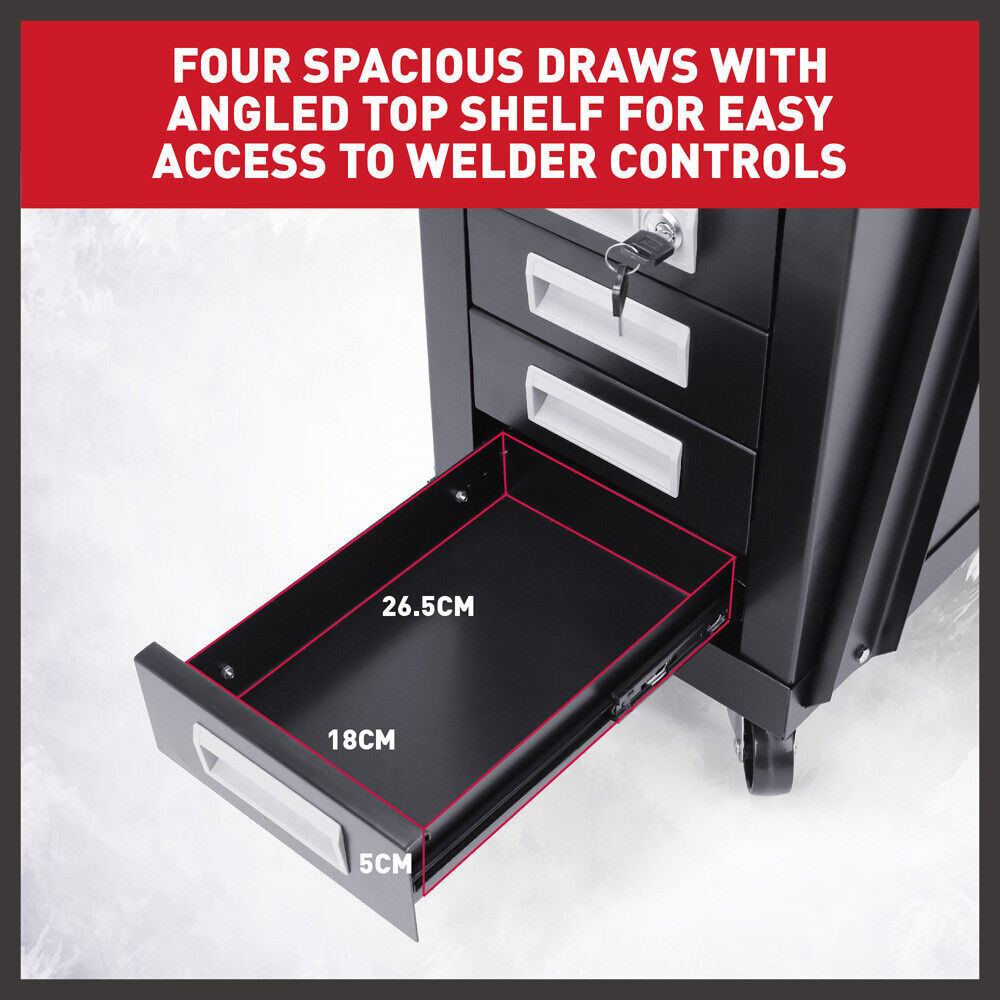 4-Drawer Welding Cart MIG Welder Trolley Cabinet TIG ARC MMA Plasma Cutter Bench Price