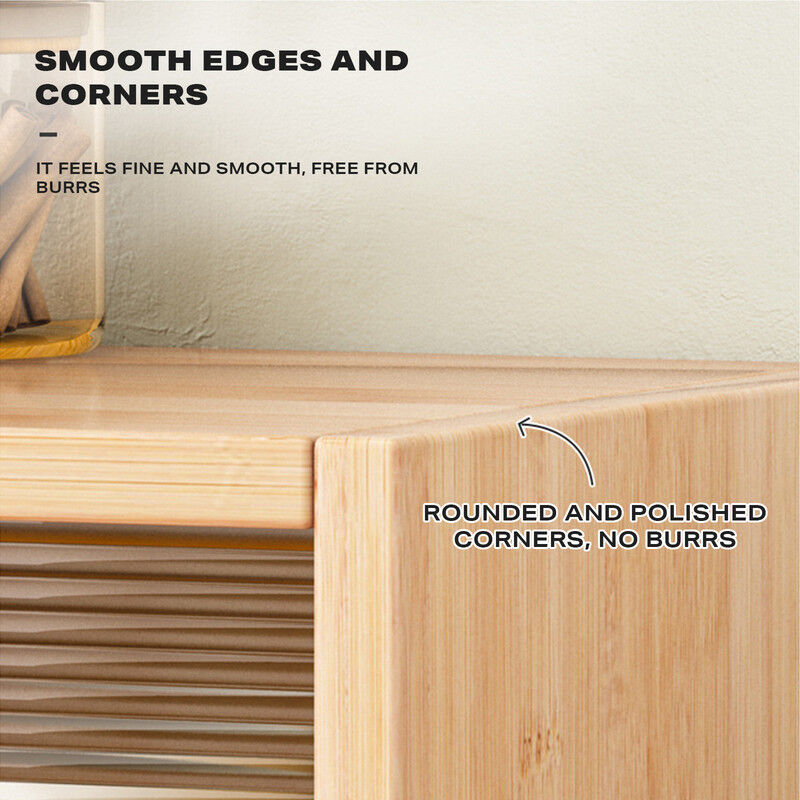 Bamboo Dustproof Cup Storage Cabinet with Sliding Acrylic Door Price