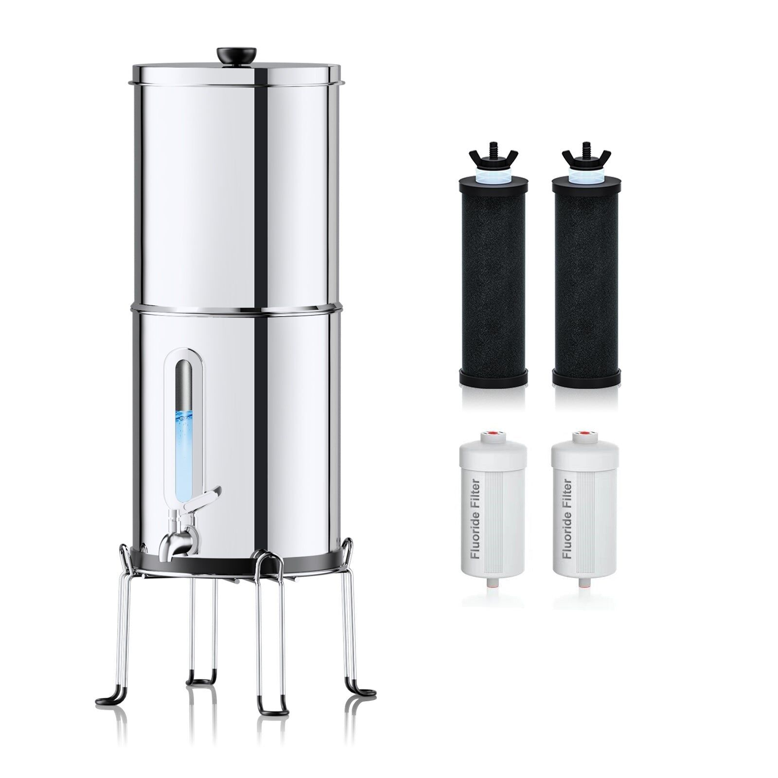 Aimex Portable Water Filter - Gravity-Fed, 304 Stainless Steel, Fluoride Removal Price