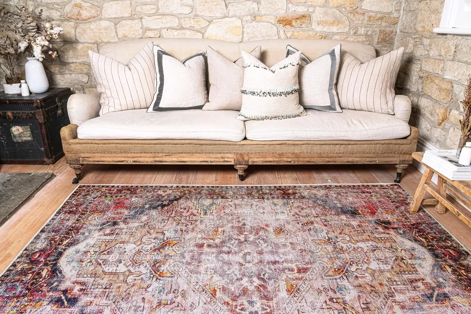 vintage-crown-ernest-multi-distressed-vintage-rug 80x300 Price