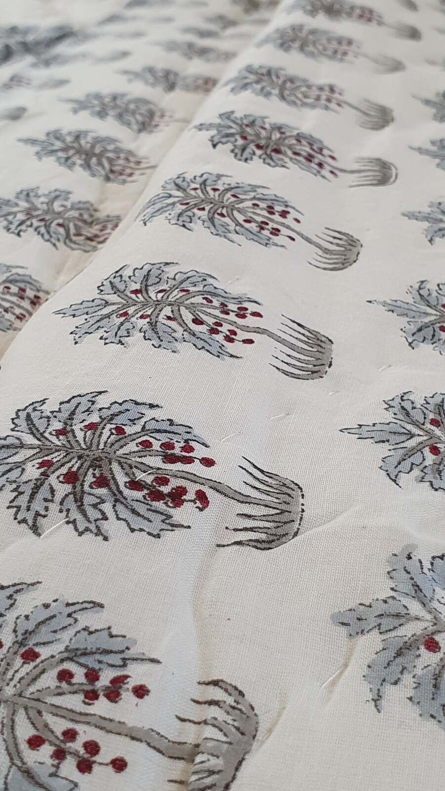 Kolka Palm & Pine Reversible Quilt 100% Cotton Blue - King Size Price