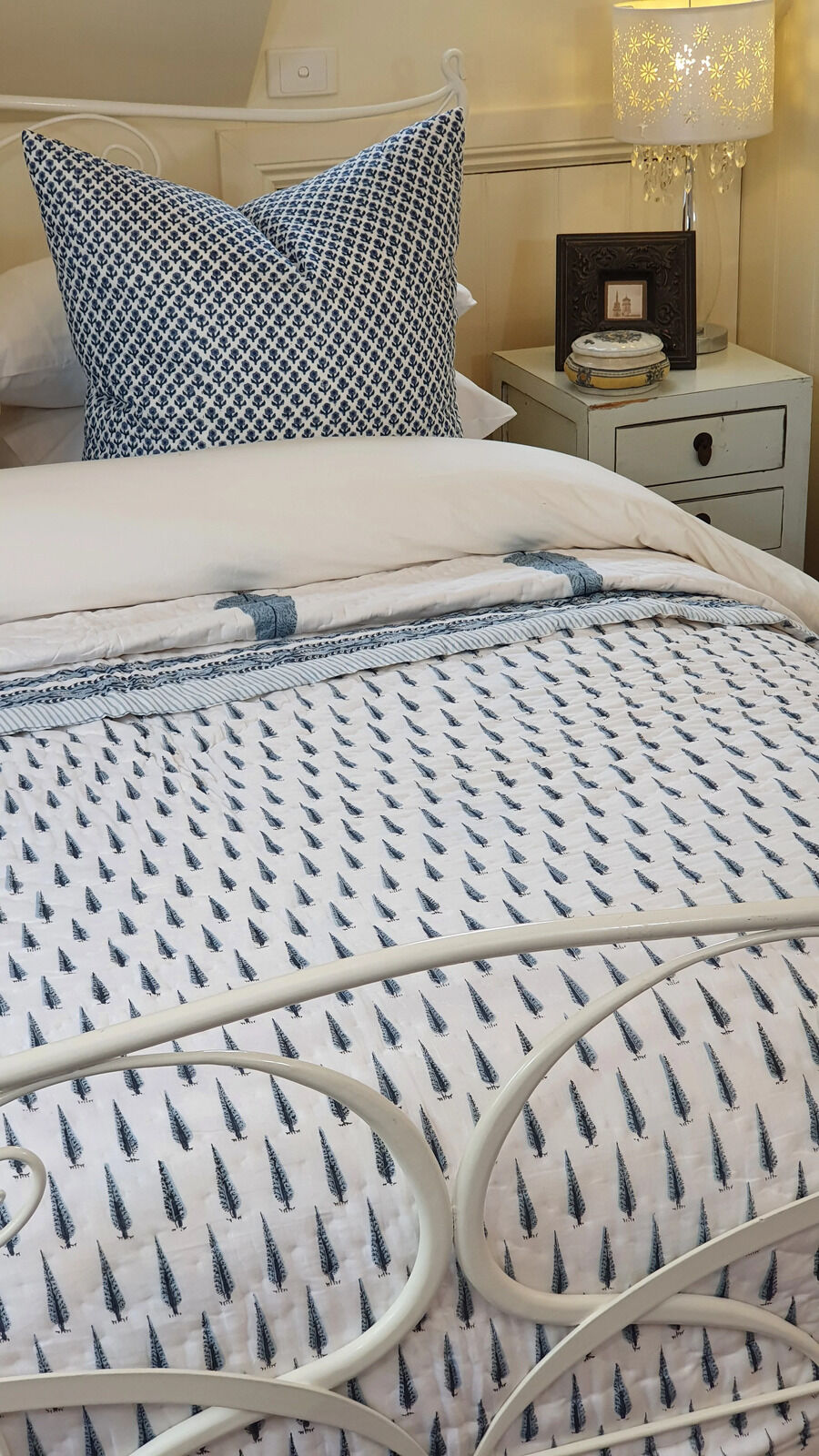 Pine Tree Reversible Quilt - Grey (King - 228 cm x 274 cm) Price