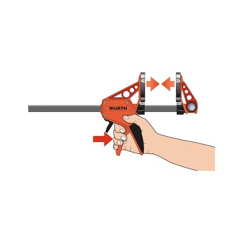 300mm Wurth Quick-Grip One Handed Bar Clamp F Clamp Hand Trigger Action Clamp Price