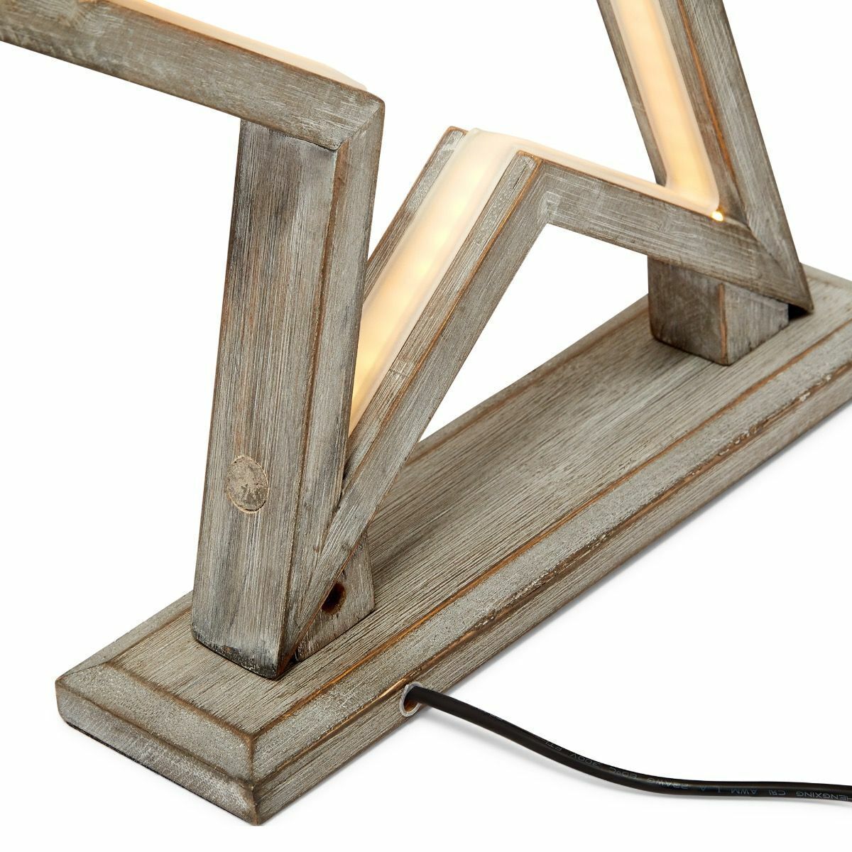 33cm Bamboo Star LED Table Lamp Light Modern Bedside - Antique Timber Price