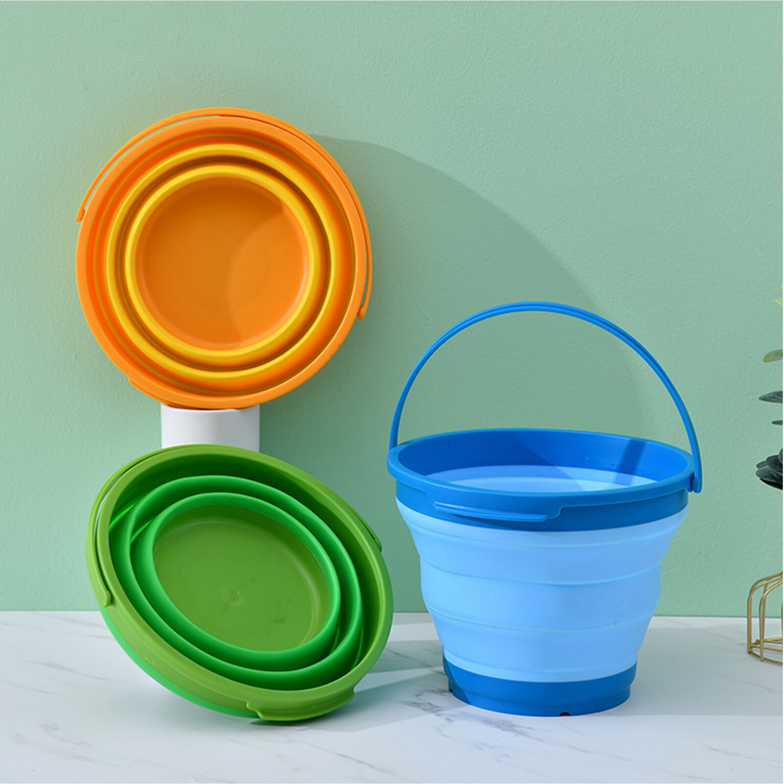 7 Litre Foldable Collapsible Silicone Bucket for Home/Hiking/Camping/Fishing - Blue Price