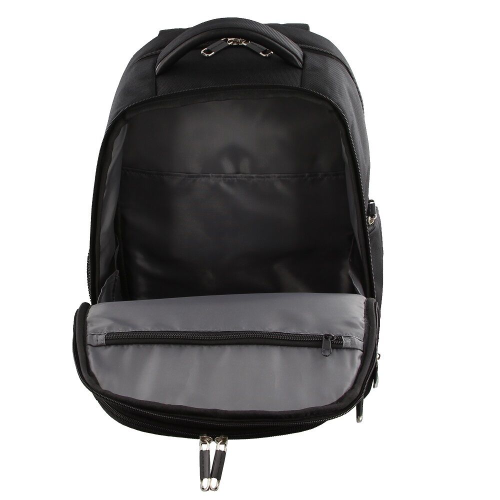 30L Pierre Cardin Large Backpack Bag w Laptop Sleeve Travel Luggage RFID - Black Price