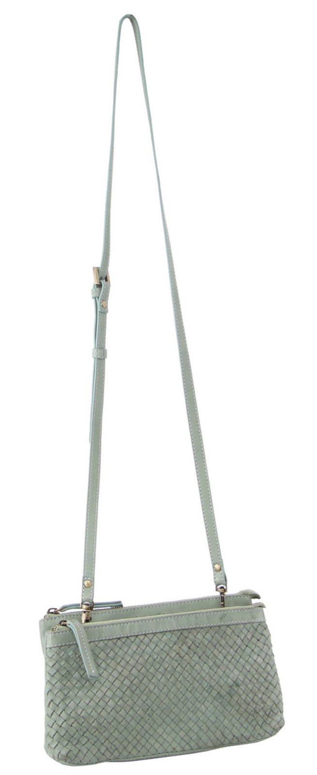 3-Piece Set Pierre Cardin Womens Woven Cross-Body Bag - Mint Green Price