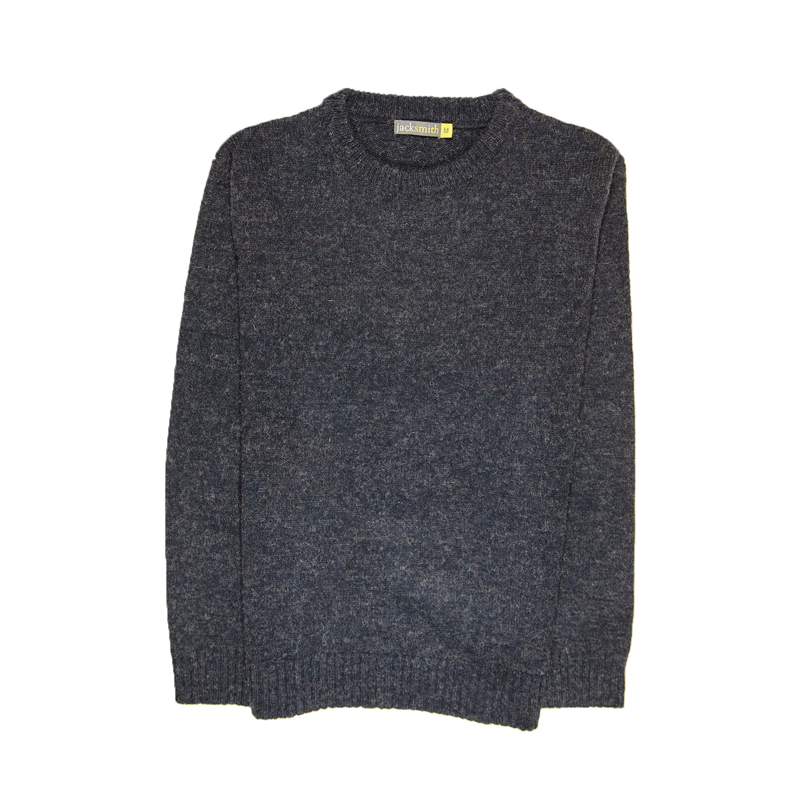 100% SHETLAND WOOL CREW Round Neck Knit JUMPER Pullover Mens Sweater Knitted - Navy (45) - 4XL Price