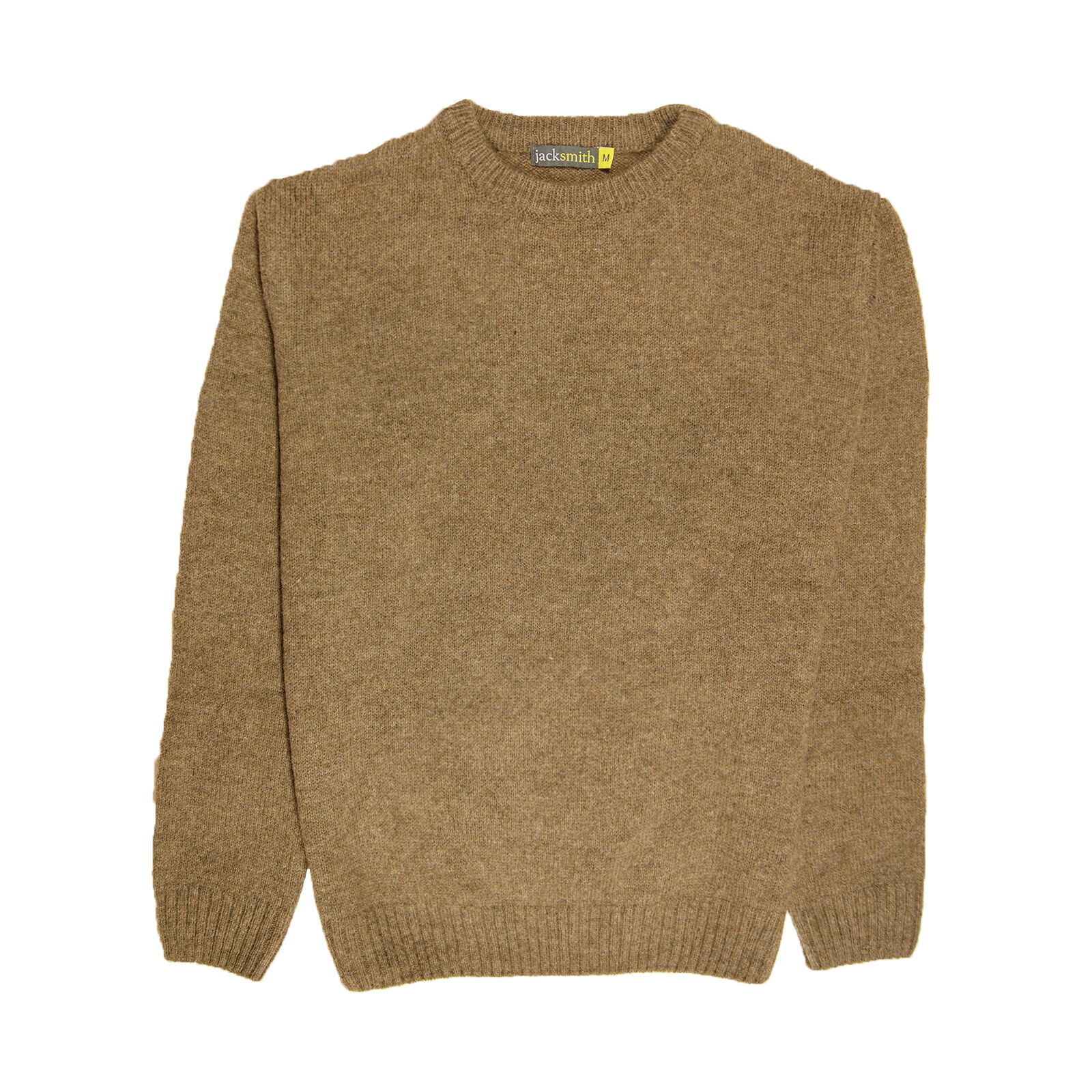 100% SHETLAND WOOL CREW Round Neck Knit JUMPER Pullover Mens Sweater Knitted - Nutmeg (23) - S Price