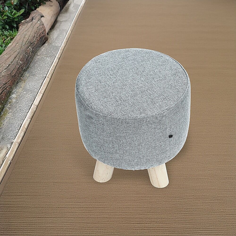 Fabric Ottoman Foot Stool Rest Pouffe Footstool Wood Storage Padded Seat Price