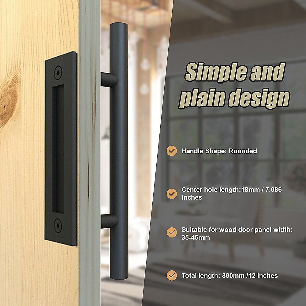 Carbon Steel Door Handle & Flush Pull Wood Door Gate Hardware 12" Price