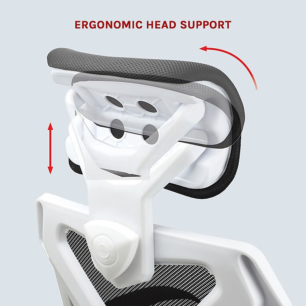 Office Chair Gaming Computer Chairs Mesh Back Foam Seat - White Price