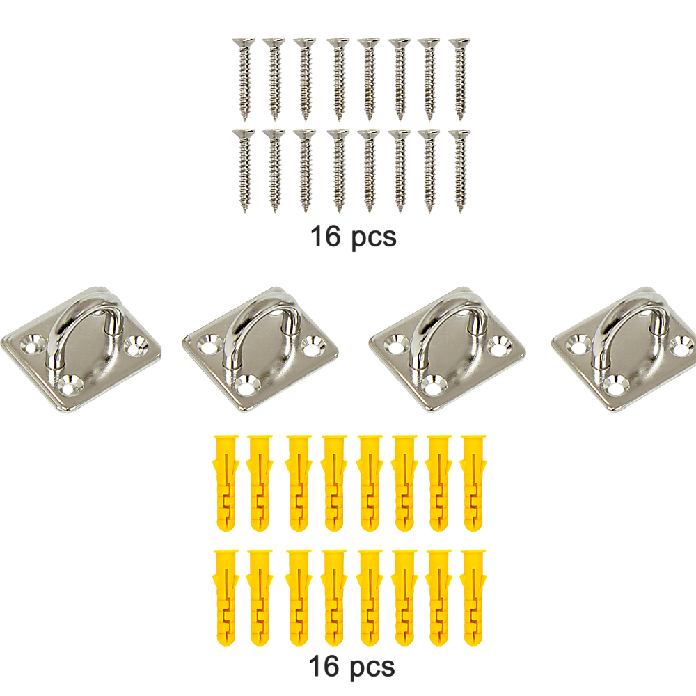 4X M6 304 Stainless Steel Oblong Pad Eye Plate Marine Hardware Staple Hook Price