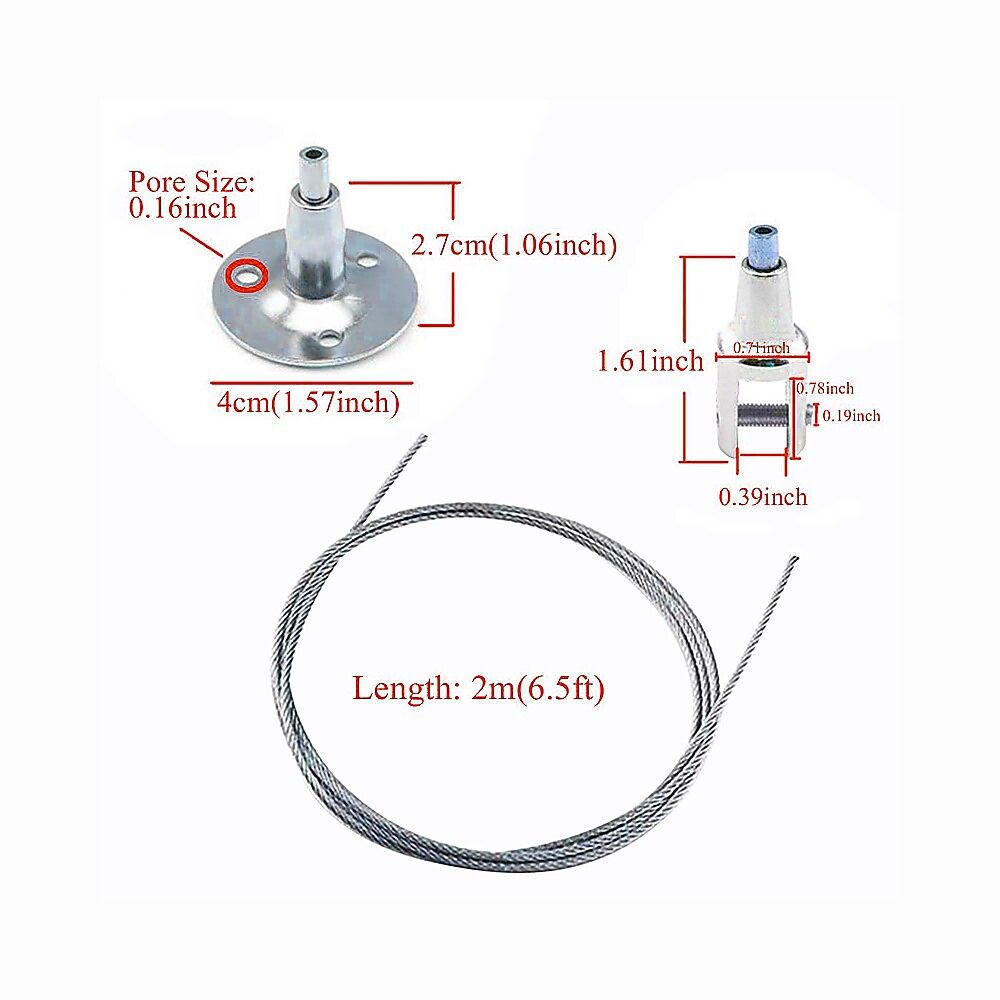 Billboard Hanger Indicator Light Suspension Hook Cable 30kg Load Capacity 8 Pack Price