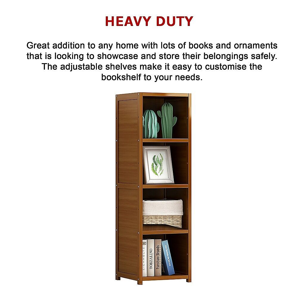 Bamboo Shelf Bookcase Display Storage Rack Stand Livingroom Bedroom Price