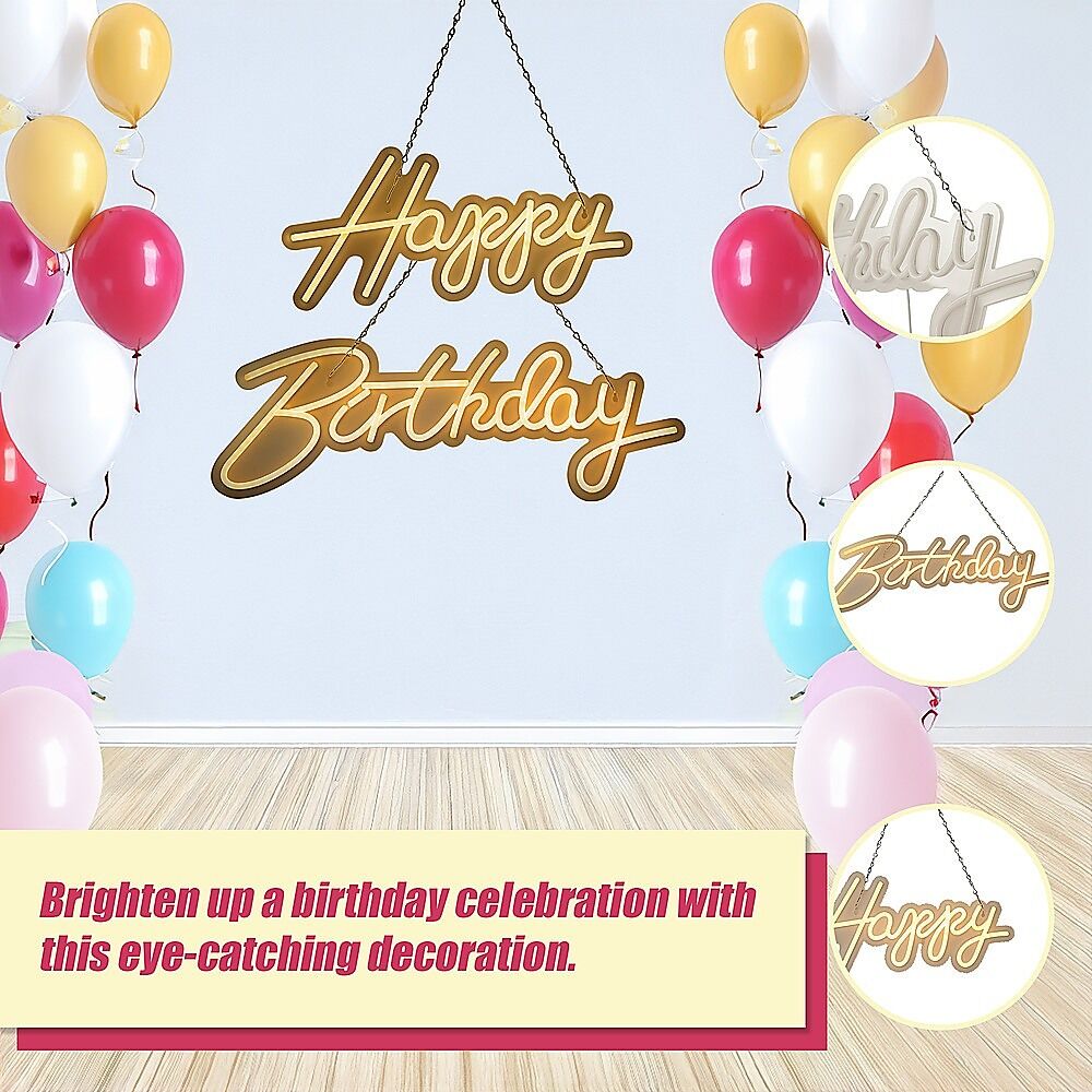 Happy Birthday Neon Sign Hanging Glowing Party Decoration Price