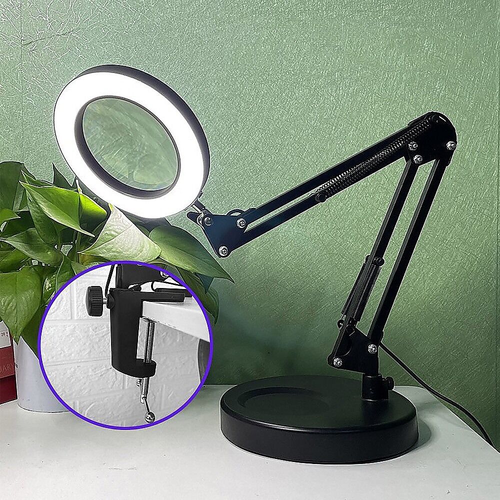 10X Magnifying Glass Desk Light Magnifier LED Lamp Reading Lamp With Base Price
