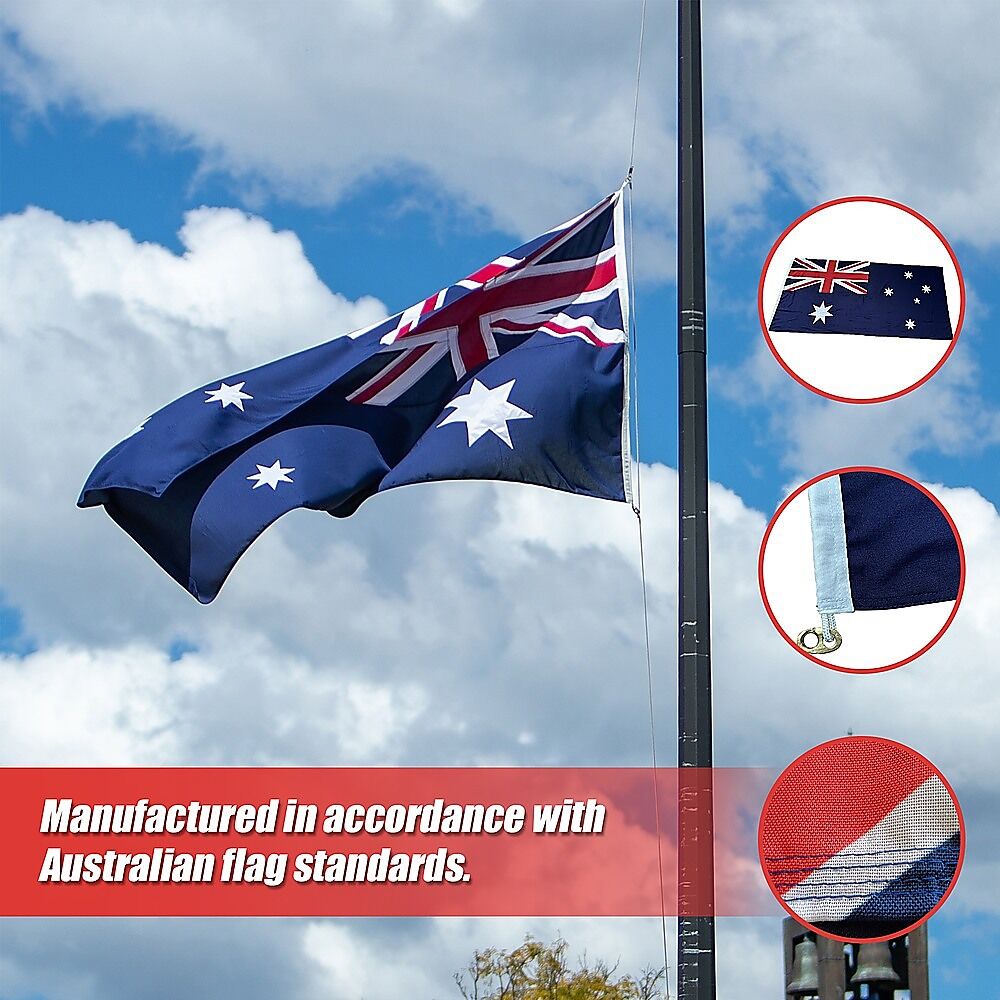 Australian Flag Heavy Duty Woven Spun Poly Australia Flag Metal Clips Price