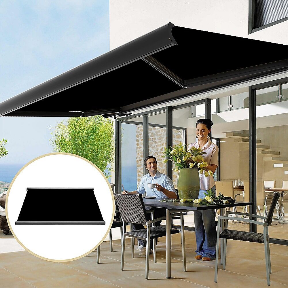 5.0m x 3.0m Retractable Folding Arm Awning Heavy Duty Full Cassette Motorised Price