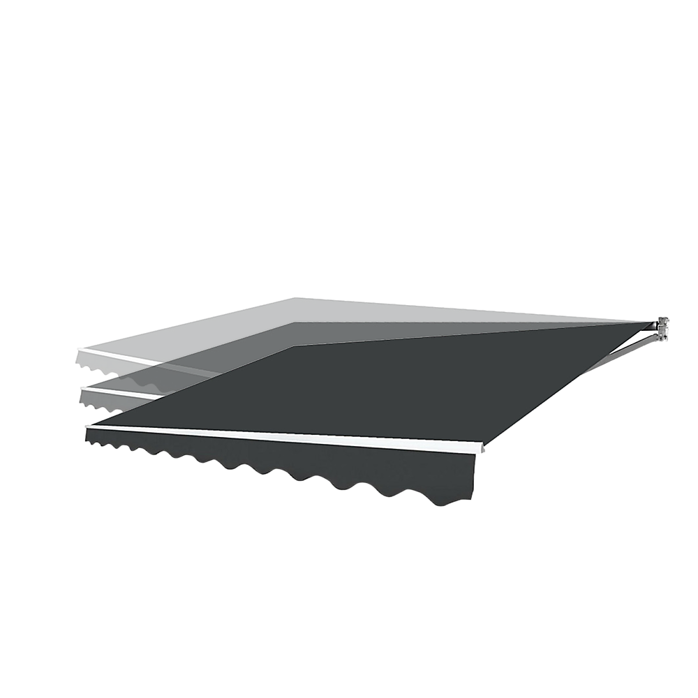 Motorised Outdoor Folding Arm Awning Retractable Sunshade Canopy Grey 3.0m x 2.5m Price