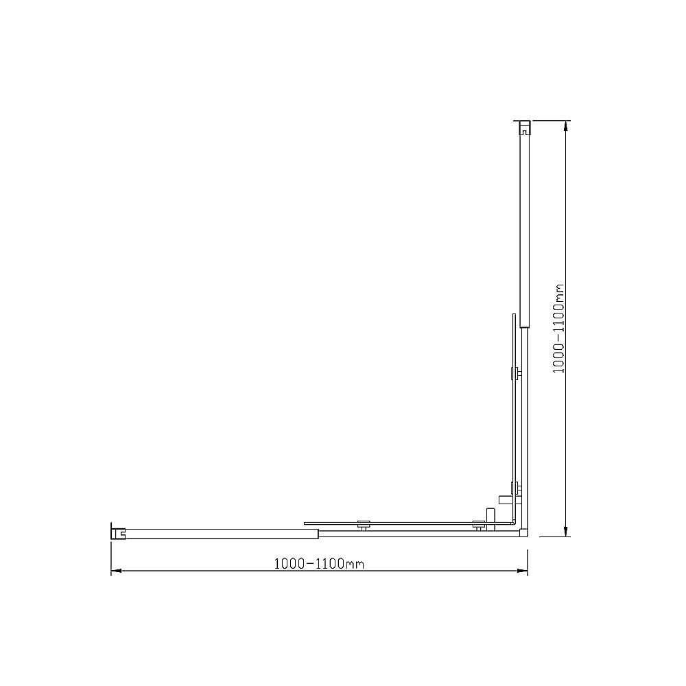 Adjustable 1100x1100mm Double Sliding Door Glass Shower Screen in Black Price