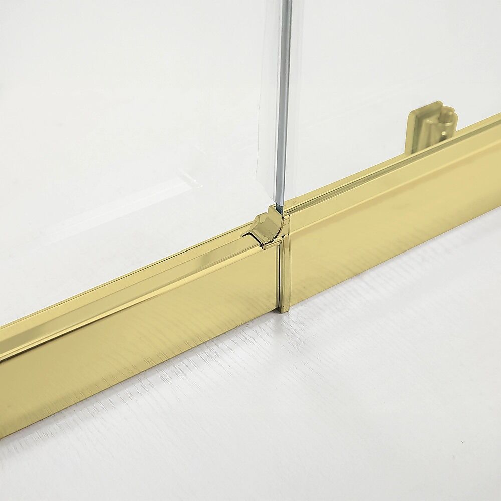 Adjustable 1000x1000mm Double Sliding Door Glass Shower Screen in Gold Price