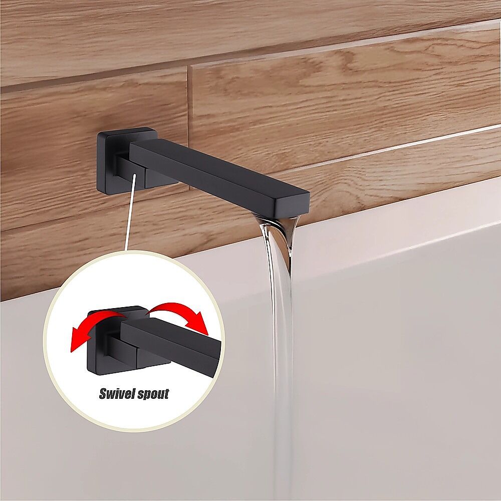 Bath In Wall Swivel Spout in Matte Black Price