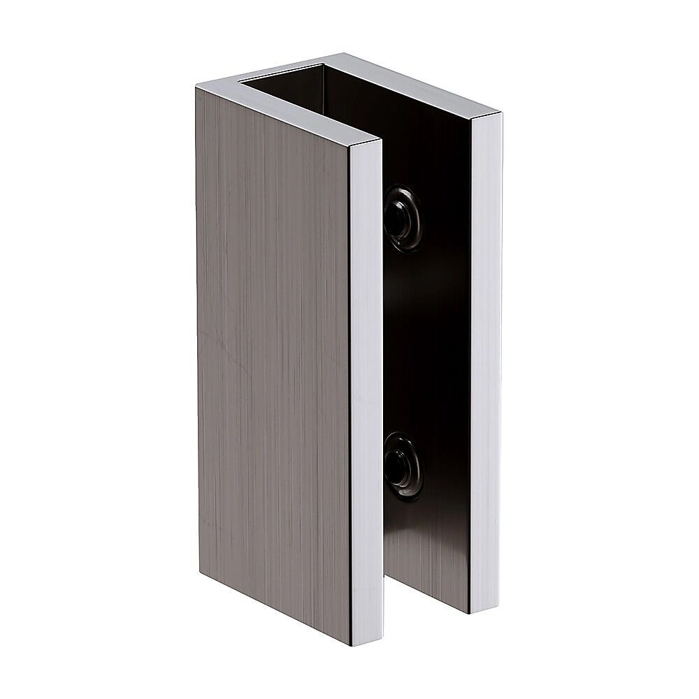 70cm Frameless Glass Bath Screen with Brackets - Gunmetal Price