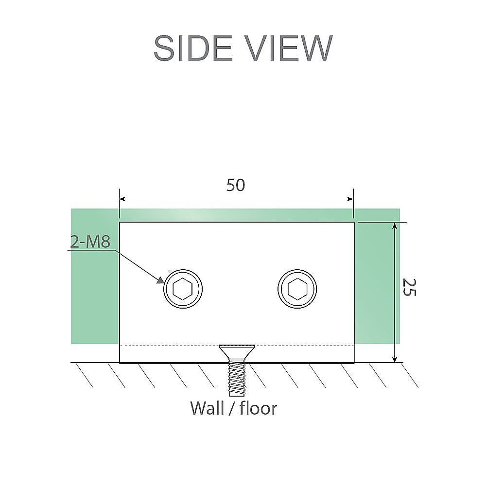 100cm Frameless Glass Bath Screen with Stainless Steel Brackets - Black Price
