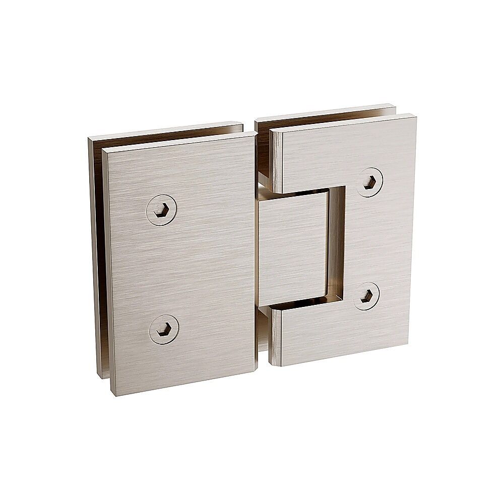 100cm Frameless Glass Bath Screen with Channel and Stainless Steel Hinges- Nickel Price