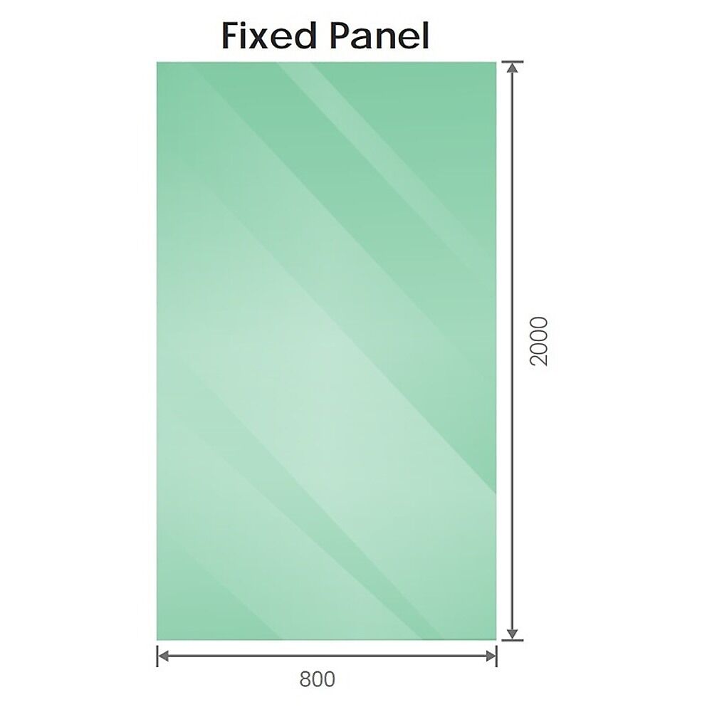 100x80cm Corner Frameless Shower Screen with White Brackets and SS Hinges, Round Knob Handle Price