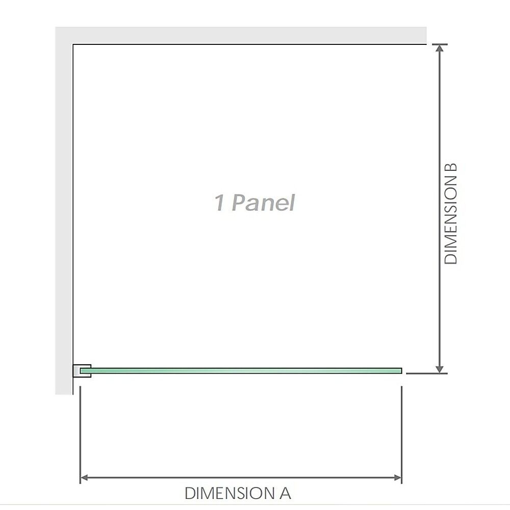 100x70cm Corner Frameless Shower Screen with Black Brackets and Brass Hinges, Square Knob Handle Price
