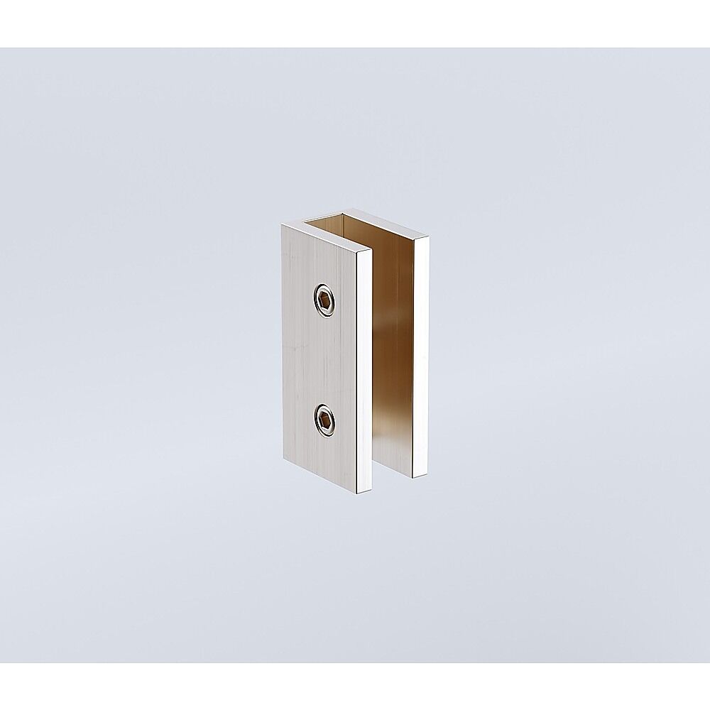 100cm Reeded Single Shower Glass Screen with Nickel Wall U-Brackets Price