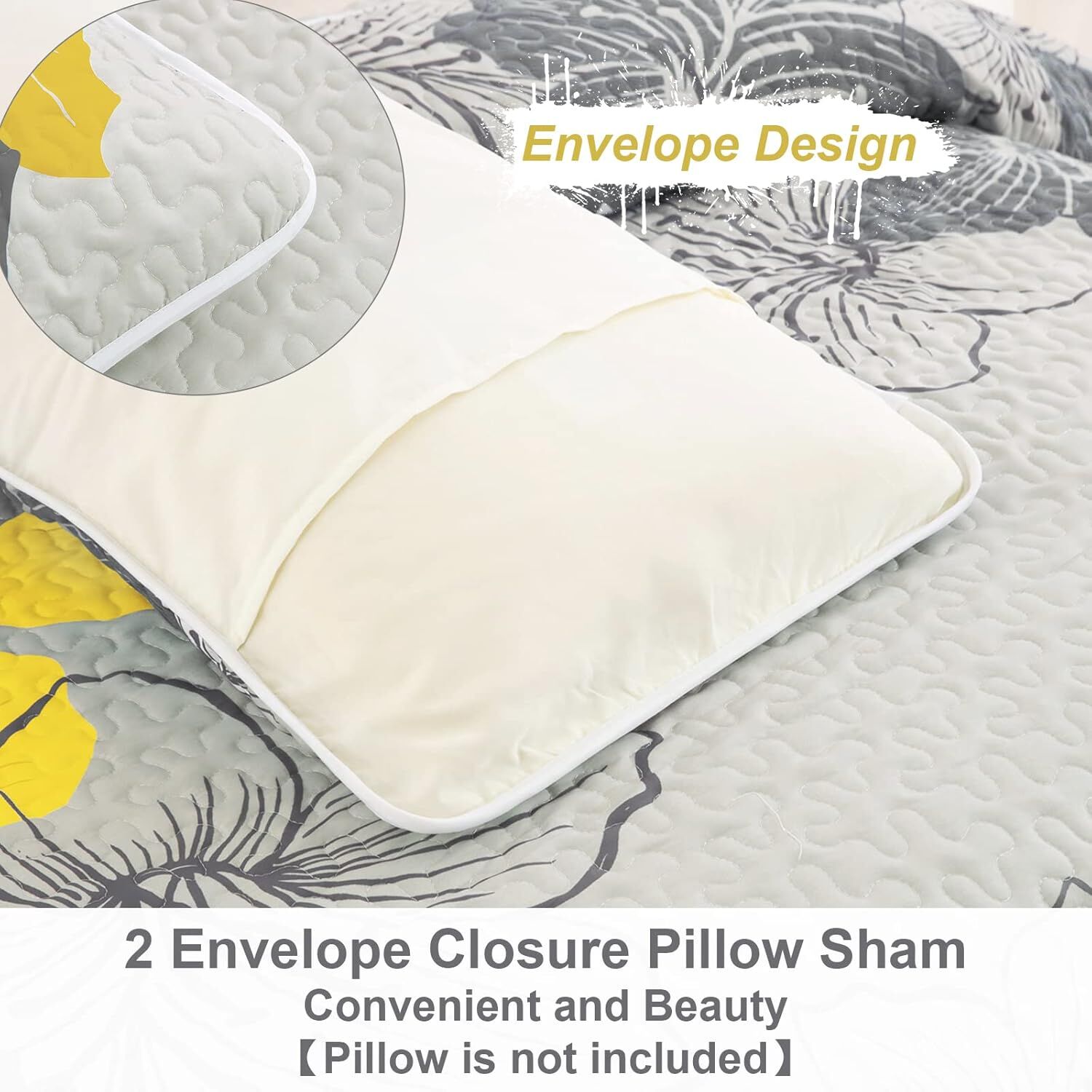 Delicate Quilted Coverlet and Pillowcases Set: Soft Touch for a Restful Night - Queen size Price