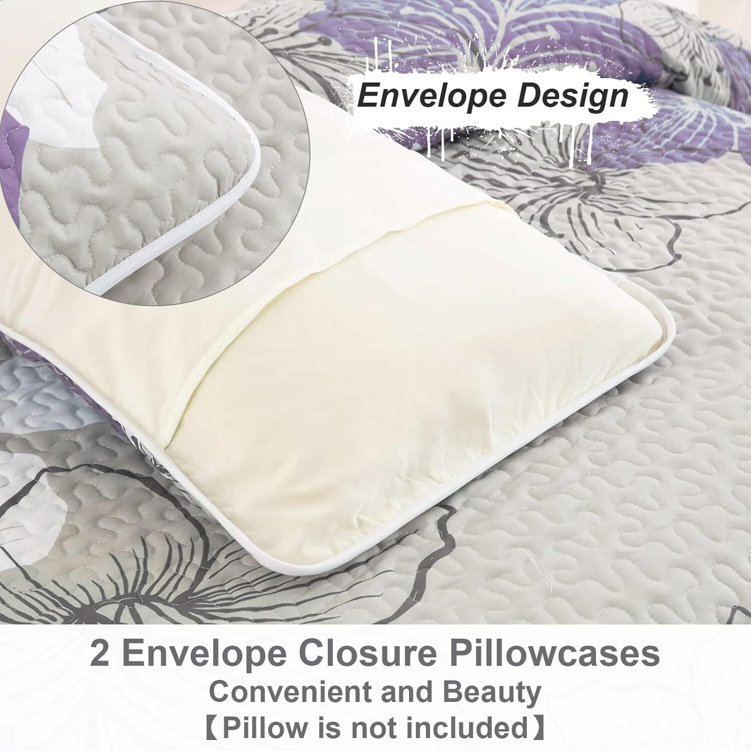 Serene Quilted bedspread and pillowcovers set: Enjoy Tranquil Comfort - Queen size Price