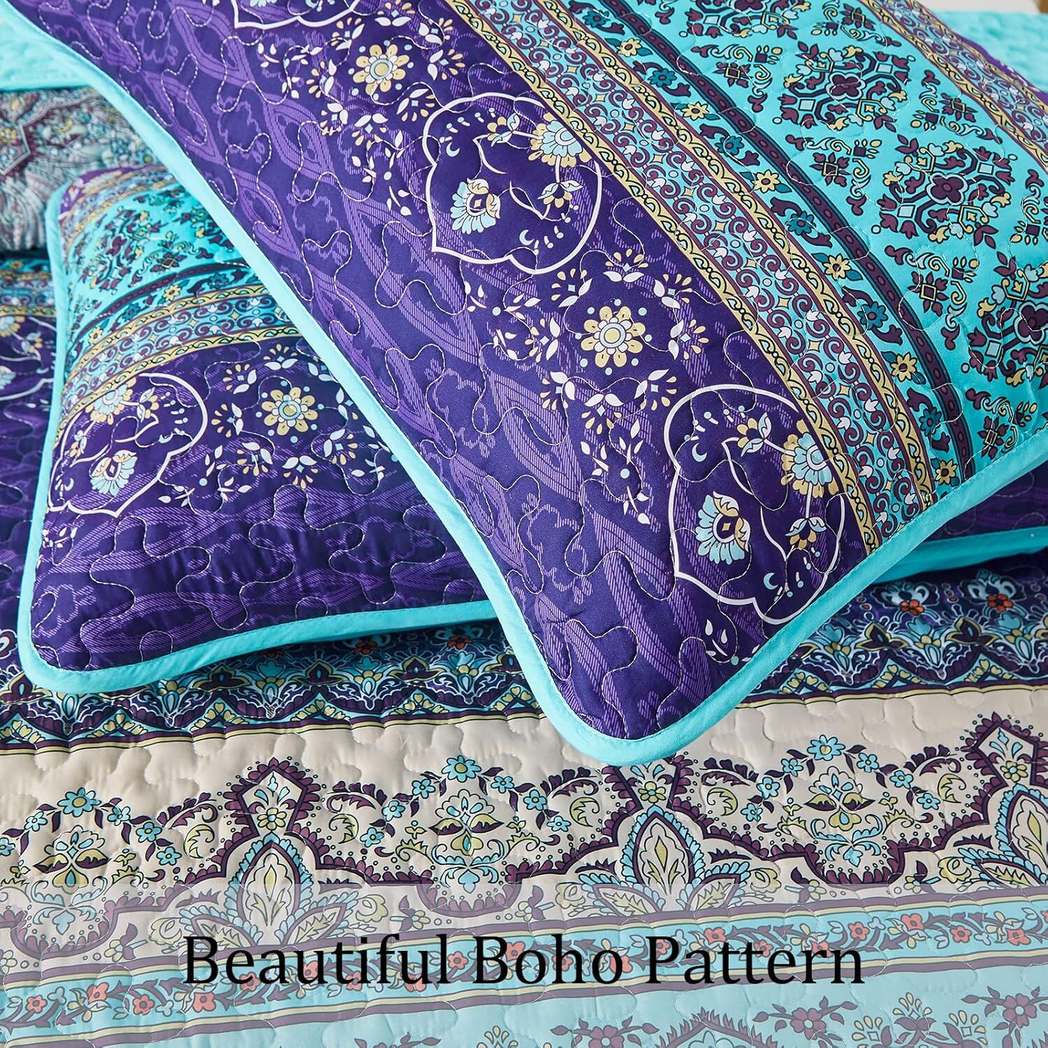 Tranquil Quilted coverlet and pillowcovers set: Perfect for Relaxation - Queen size Price