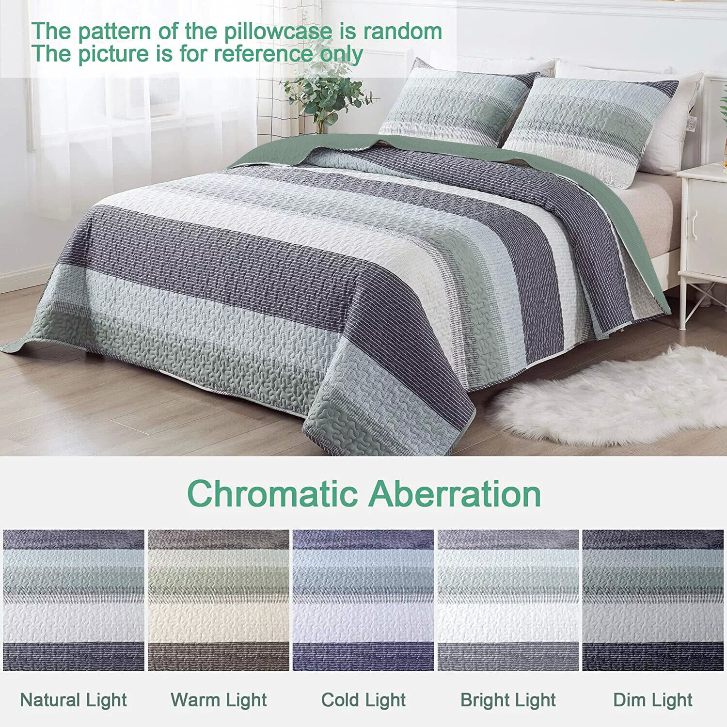 Ethereal Quilted Bedspread and Pillowcases Set: A Dreamy Addition to Your Home - Queen size Price