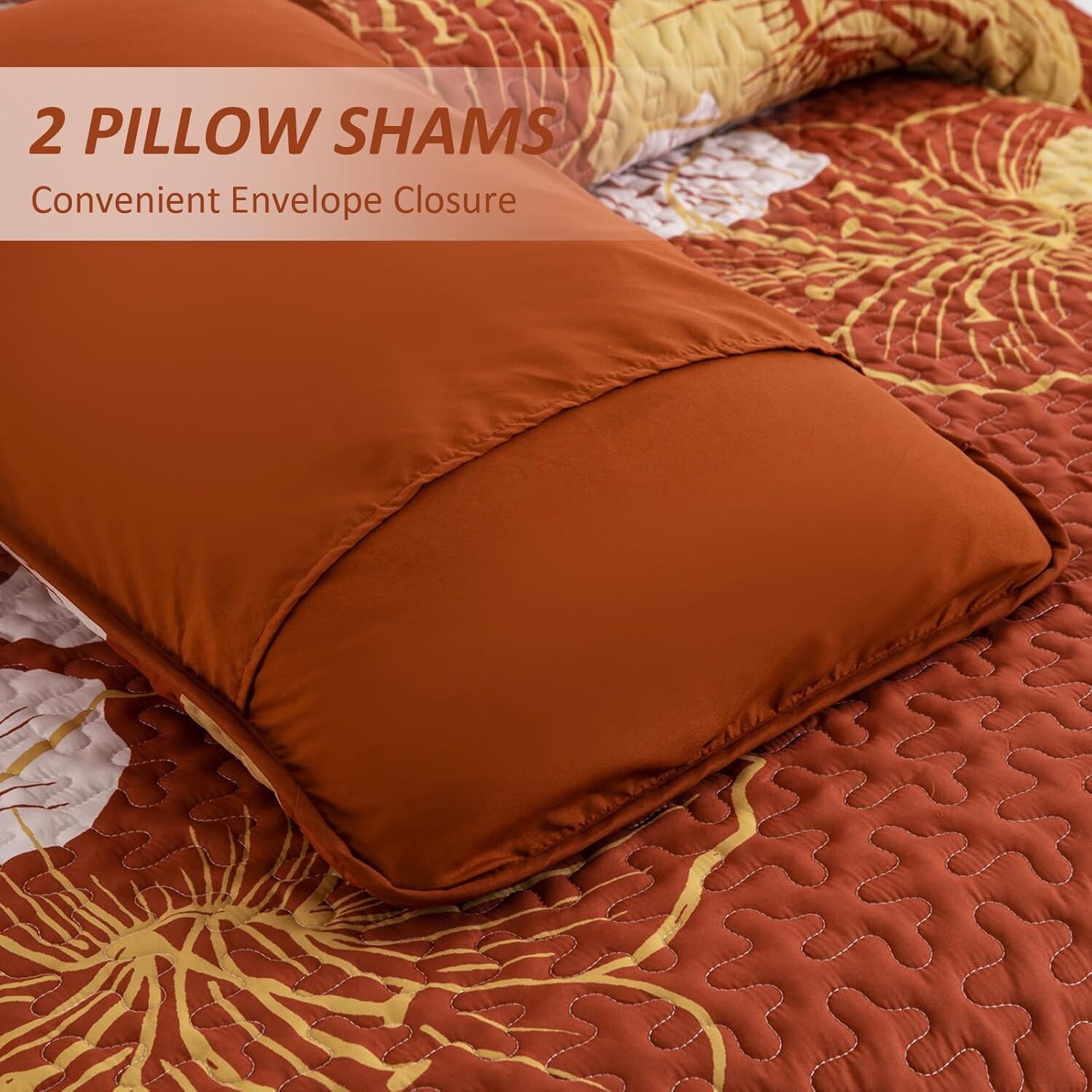 Toasty Quilted bedspread and pillowcovers set: Perfect for Cold Nights - Queen size Price
