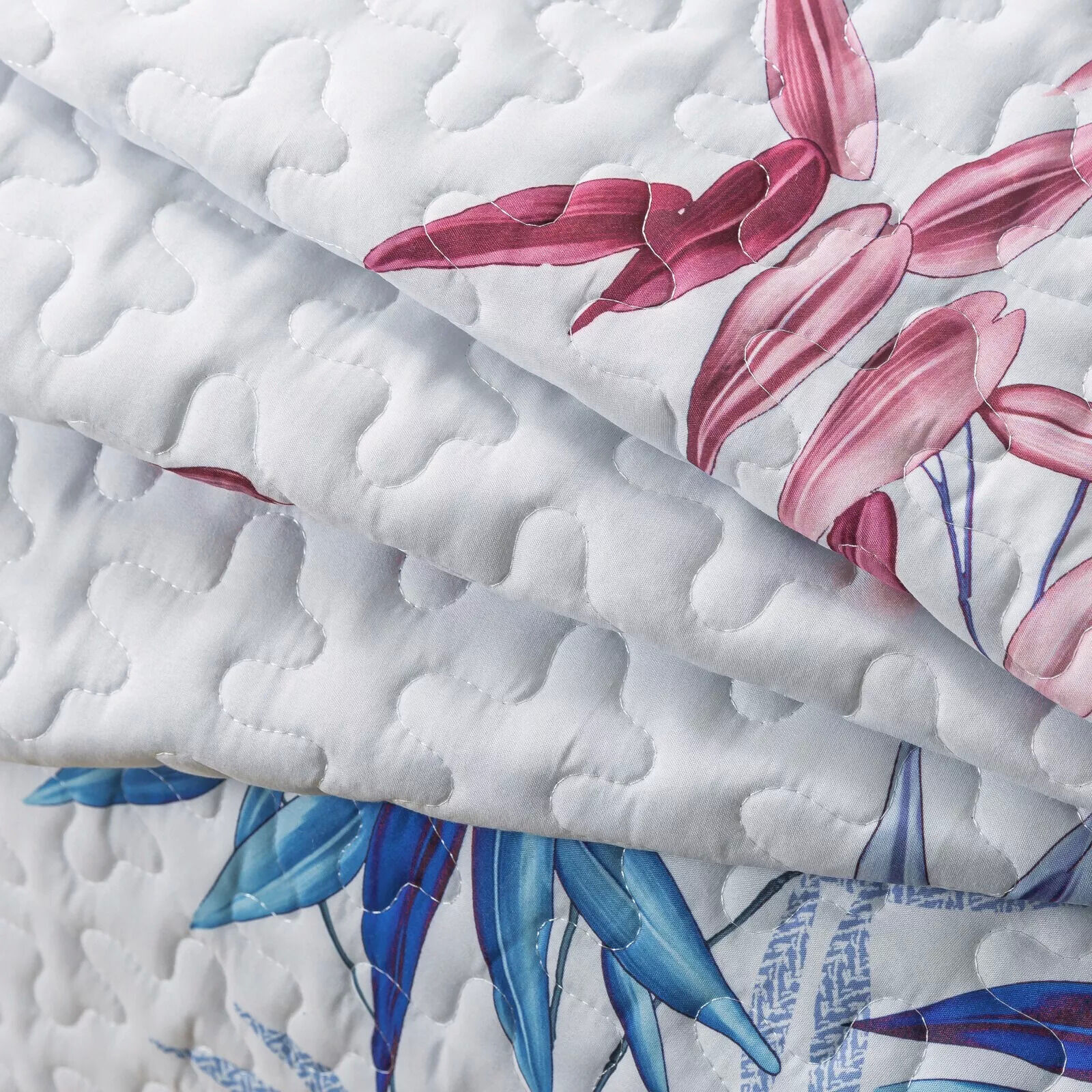 Floral Quilted bedspread and pillowcovers set: Embrace Nature Indoors - Queen size Price