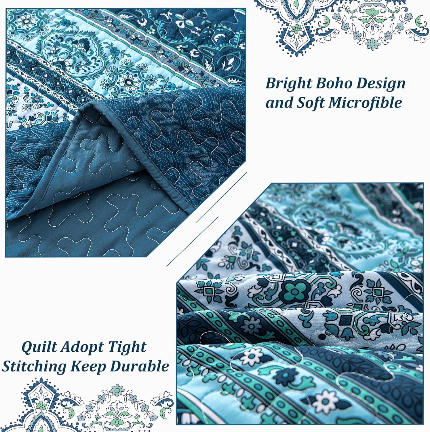 Opalescent Quilted coverlet and pillowcovers set: Shimmering Beauty - Queen size Price