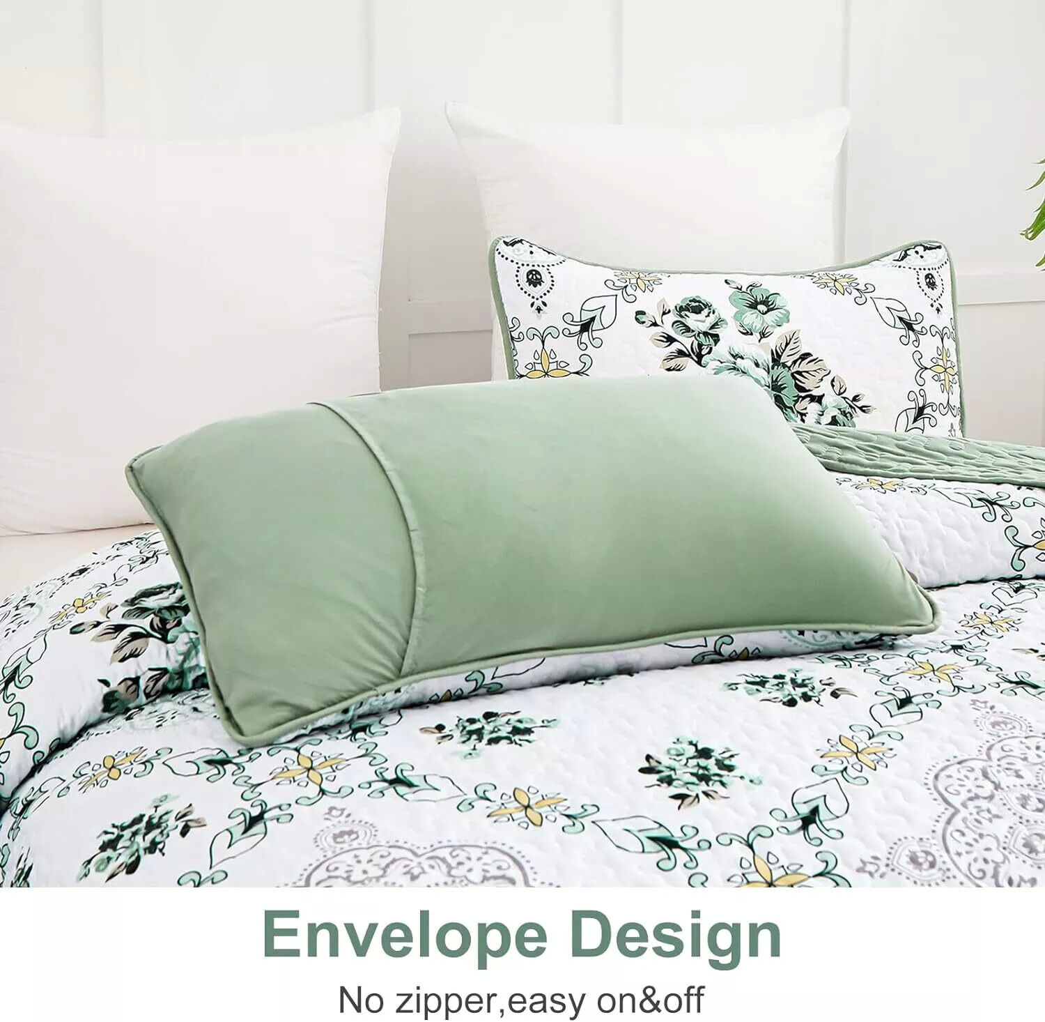 Exquisite Quilted Bedspread and Pillowcases Set: A Touch of Elegance for Your Space - Queen size Price