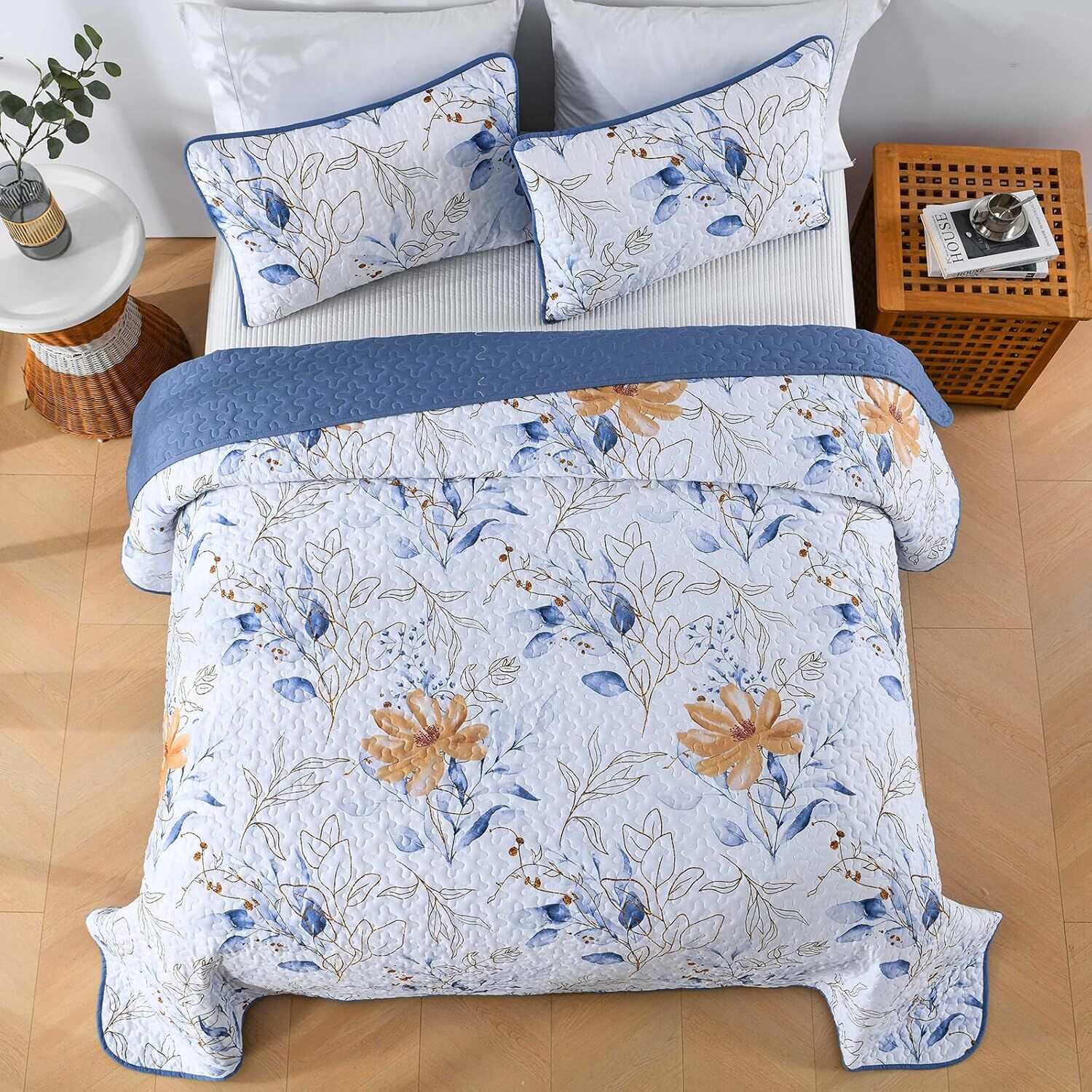 Quietude Quilted coverlet and pillowcovers set: Perfect for Relaxation - Queen size Price