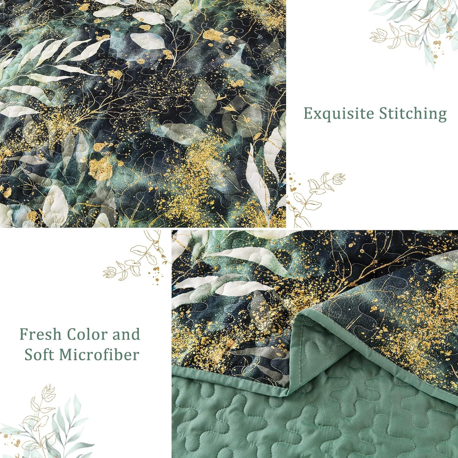 Lush Quilted coverlet and pillowcovers set: Soft and Cozy Feel - Queen size Price